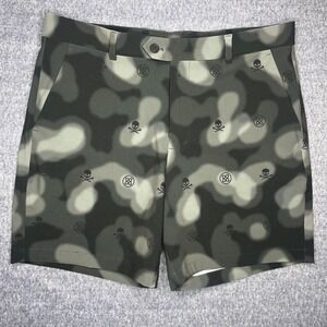 G/FORE Mens Camo‎ Skull T-Bones Golf Shorts Grey Black Size 36 Maverick Hybrid